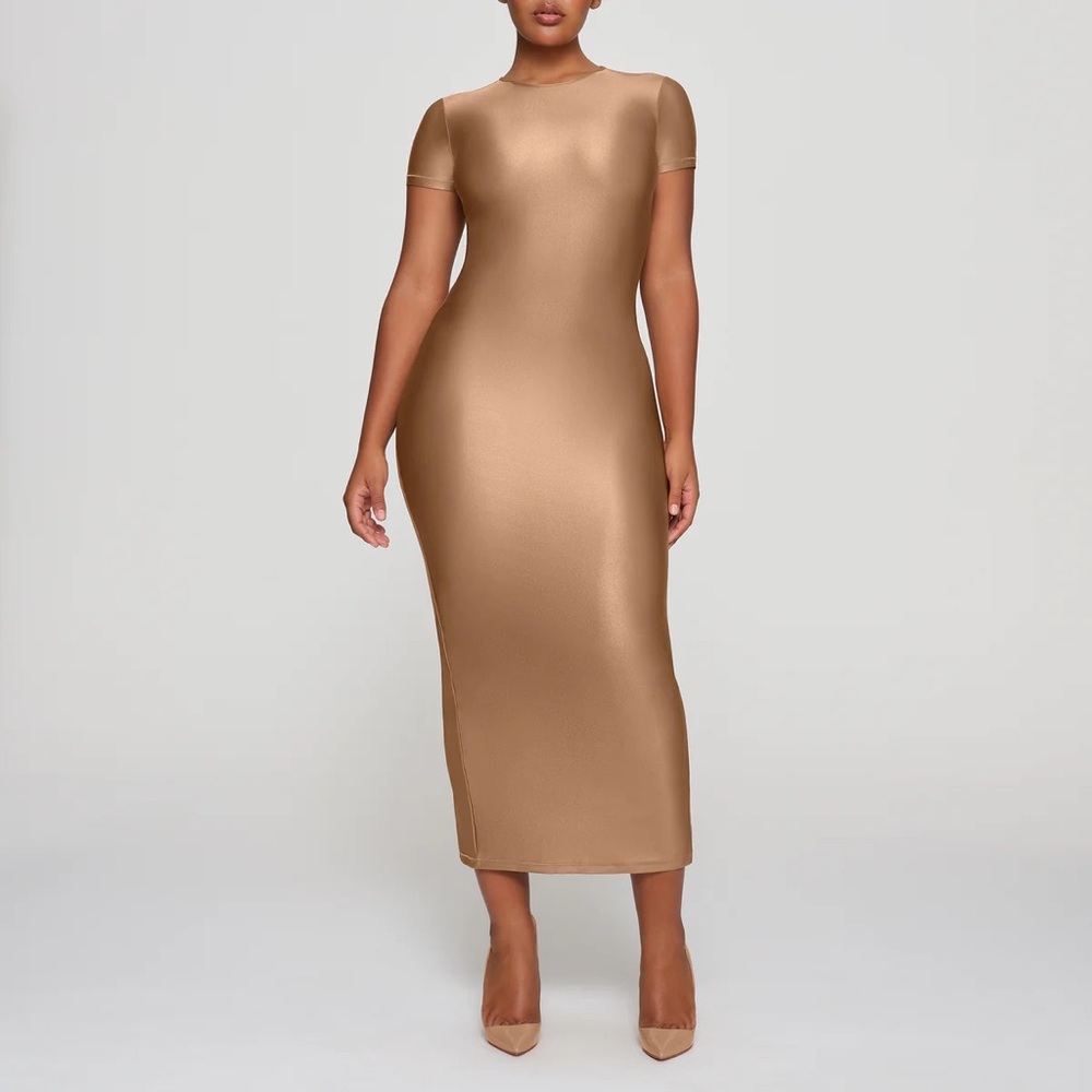 SHINE JERSEY DRESS IN SIENNA | SIZE LARGE | NEVER BEEN WORN